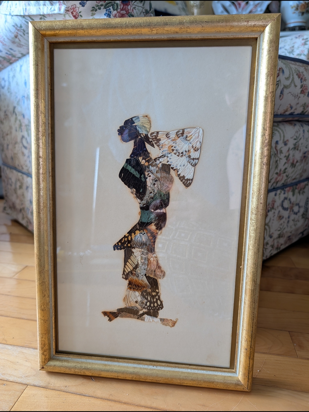 Vtg Butterfly Wing Art
